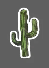Cactus Sticker Desert Waterproof Outdoor Wildlife Nature Gift NEW