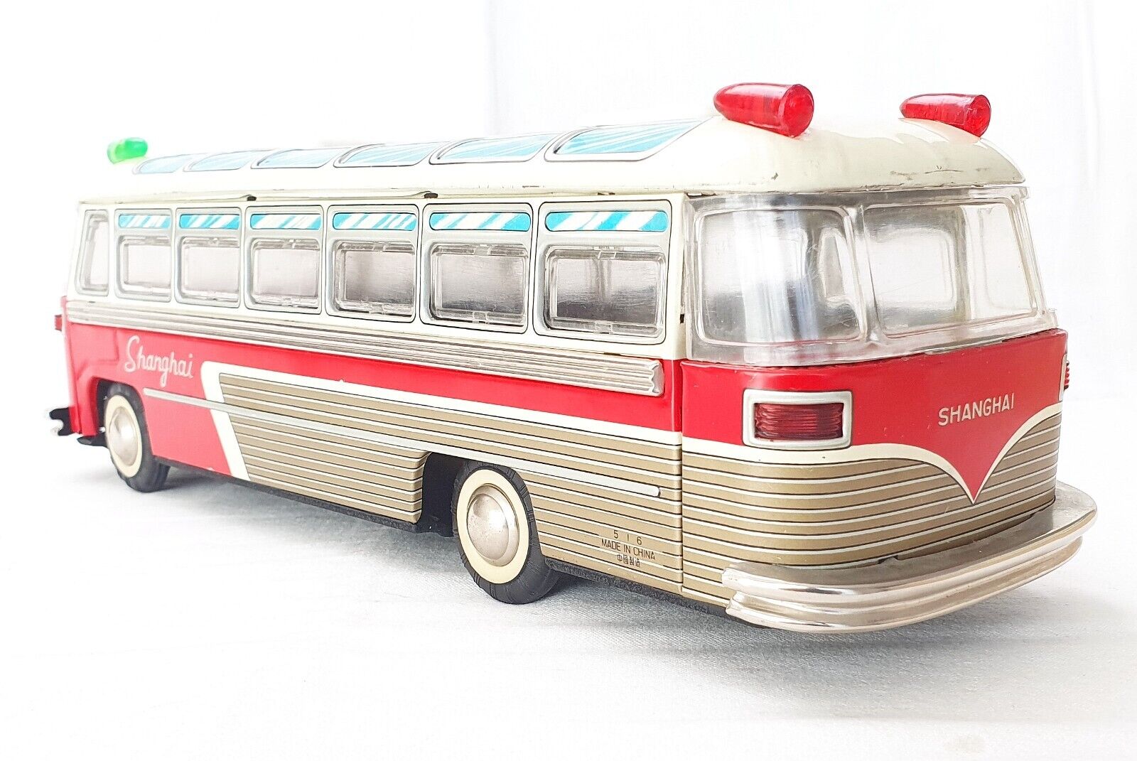 China MF-910 SHANGHAI AIRPORT LIMOUSINE SHUTTLE BUS Friction Tin Toy MB`58  Early