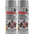 2x E-TECH XHT Silver Brake Caliper High Temperature Engine Block Spray Paint Can