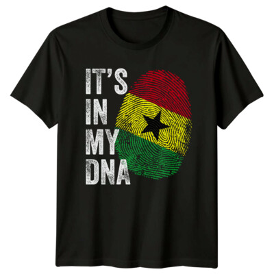 Its In My DNA Ghana Flagge Herren T-Shirt Damen Tee Grafik Unisex Oberteil
