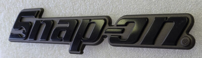 NEW STYLE BLACK GRAY SNAP ON   TOOL BOX 3D TOOL BOX  BADGE LOGO EMBLEM 8  Lenght
