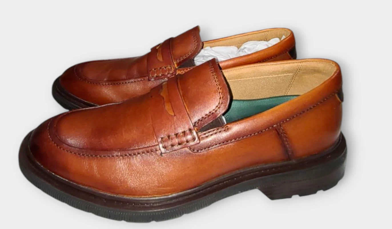 Clarks Uomo Burchill Penny Pelle Marrone 26176931 Uomo US 9 5