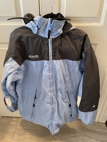 Columbia Youth reversible Techtonite puffer jacket Size XXL 18 Blue/gray/white