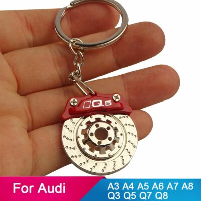 Brake calipers keychain Metal Auto Parts Disc Hub Calipers Key Ring For Audi A1 