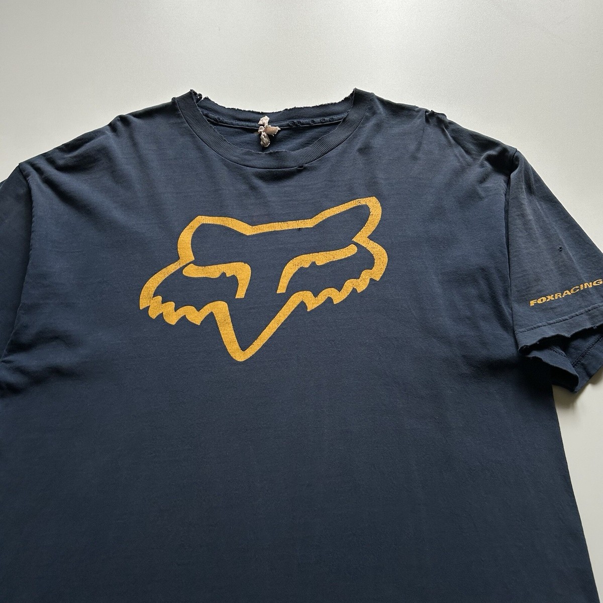 Vintage 2000s Fox Racing Graphic T Shirt Men's XL Sun Faded