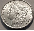 1891 CC Morgan Silver Dollar $1 Bu Ms Brilliant Unc Coin