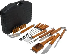 Mr. Bar B-Q 18 Pc. Hardwood Handle Stainless Steel Barbecue Tool Set