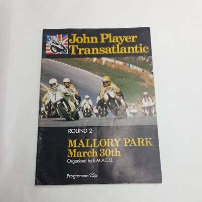 Vintage John Player Transatlantic ROUND 2 MALLORY PARK March 30th E.M.A.C.U.