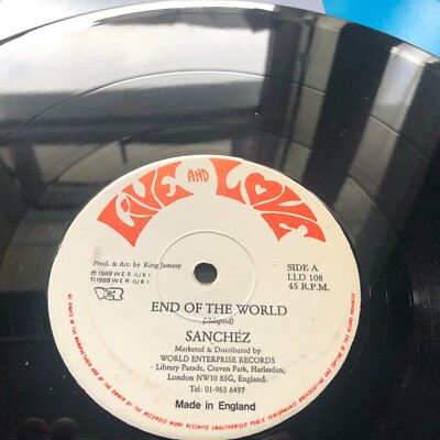 SANCHEZ END OF THE WORLD 1989 LIVE & LOVE UK VINYL 12 '' LLD 108 REGGAE EX