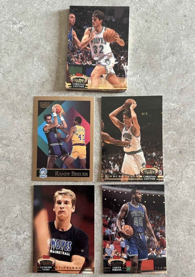 Lote mixto vintage de 15 tarjetas coleccionables de Minnesota Timberwolves de la NBA Foto 3 de 3