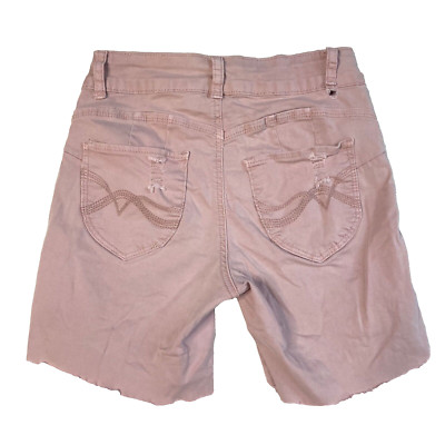 RUE21 Jean Shorts Womens 5 Get the Lift Pink Bermuda Stretch Denim Cut Offs 26x6