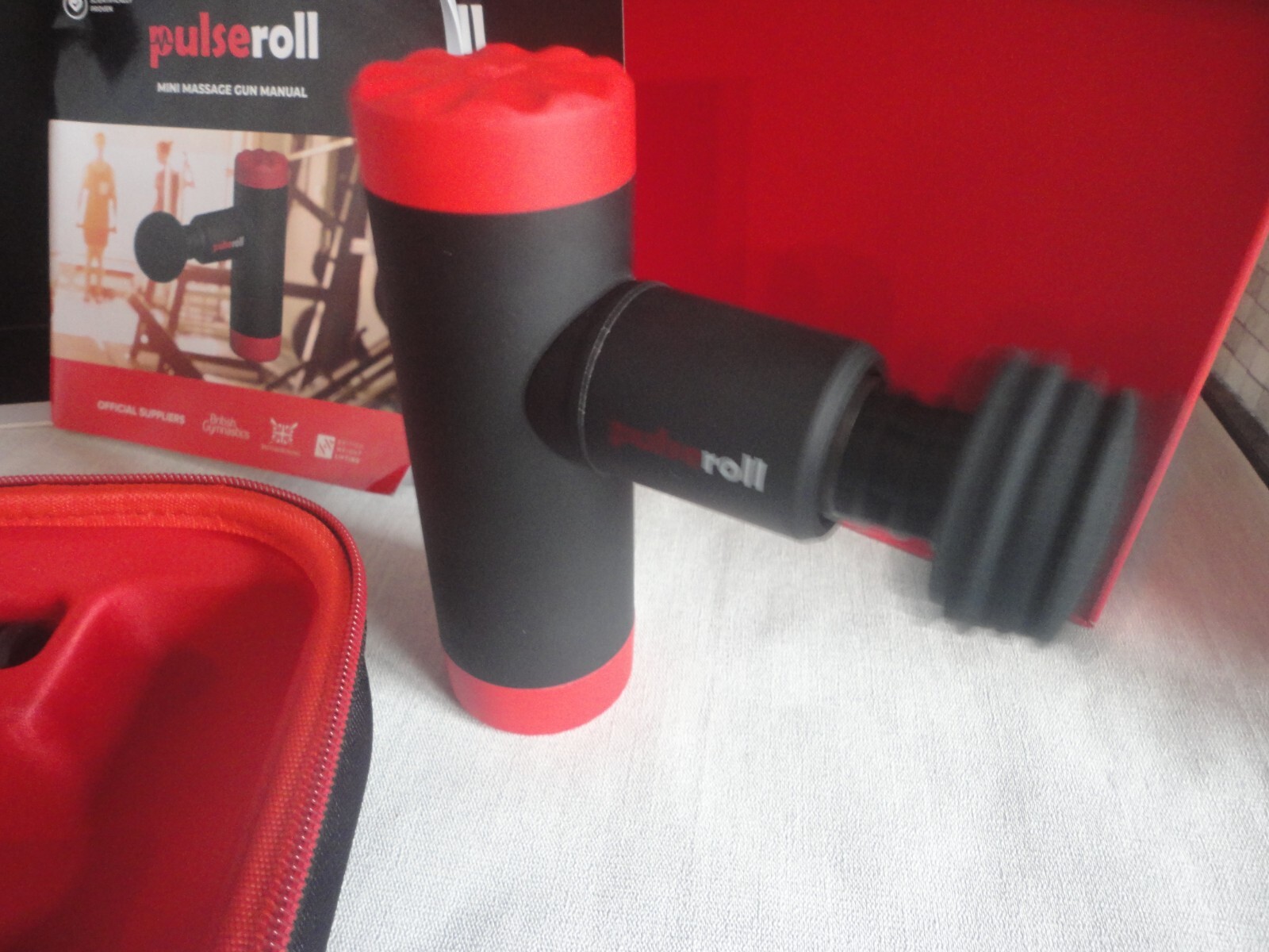 Pulseroll mini massage gun With case Boxed eBay