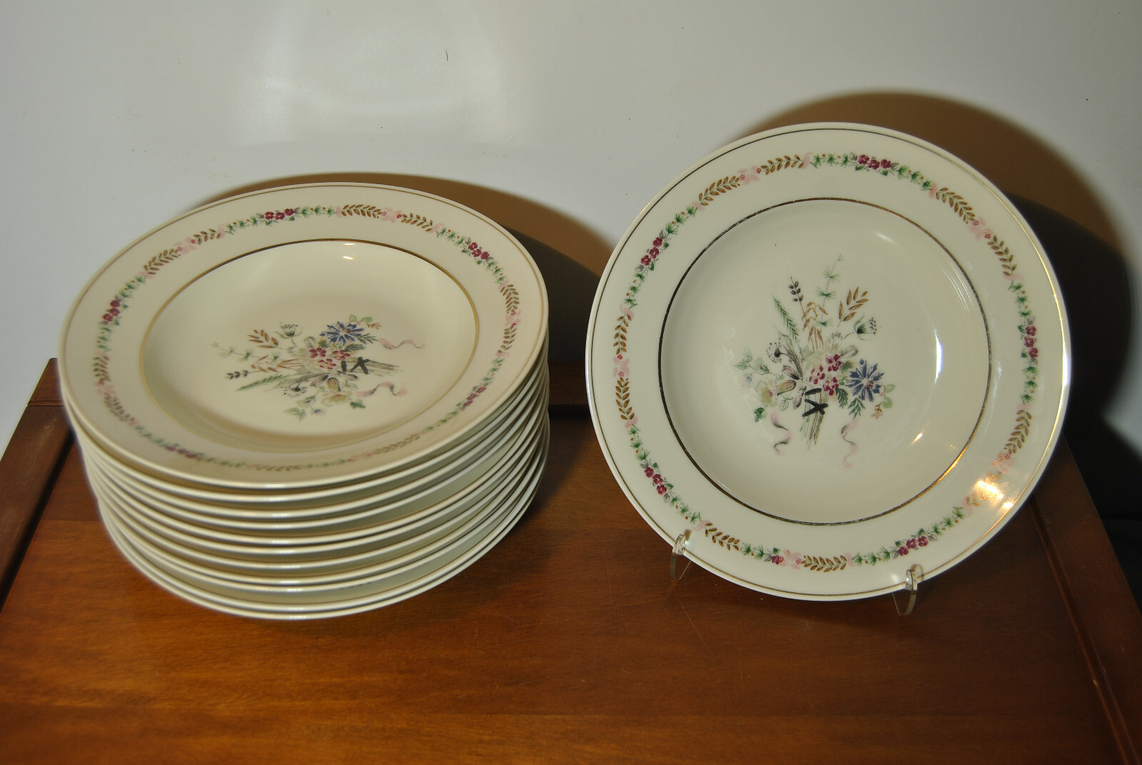 12 Plate Porcelain Limoges France Theodore Haviland Decor Solange Patry