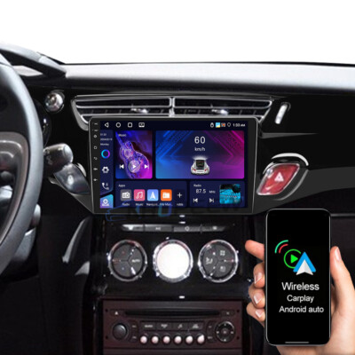4+64GB Android 15 Carplay Autoradio GPS NAVI Für Citroen C3 II; DS DS3 2009-2016