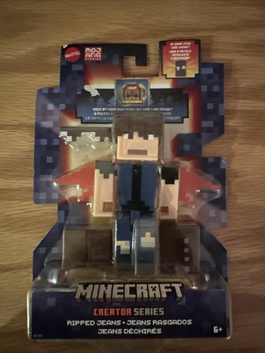 Minecraft Creator Series Action Figures Ripped Jeans With Virtual Item Code NEW