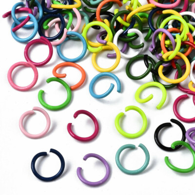 20 Rainbow Jump Rings 10mm Split Rings Jewelry Findings Assorted Lot Mixed Set