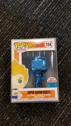 FUNKO Pop Super Saiyan Vegeta Blue Chrome Toy Tokyo NYCC Exclusive -- IN HAND