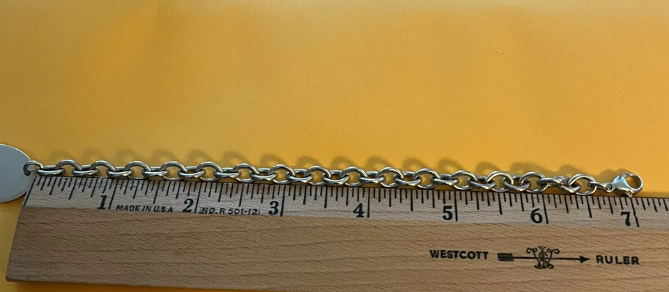 Collar Colgante Ovalado Inicial M Personalizado con Extensor - Plata de Ley 925 Foto 4 de 4