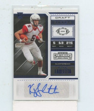 KYLE LAULETTA 2018 Panini Contenders Draft Picks Football Blue Rookie Auto  #298