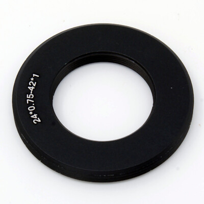 M24-M42 Flach Modify Objektivadapter M24 x0,75 Innengewinde auf 42mm x1 Außengewinde Schraube