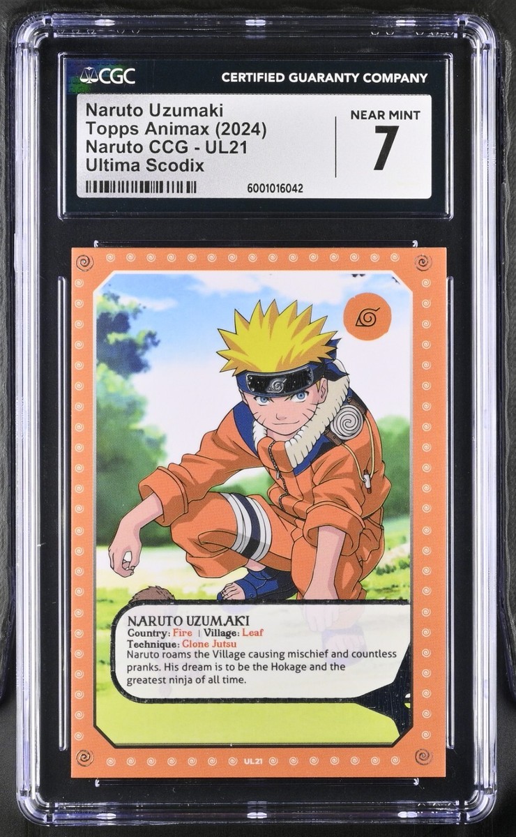 Topps Animax 2024 Naruto Uzumaki CGC 7 Ultima Scodix UL21 Top