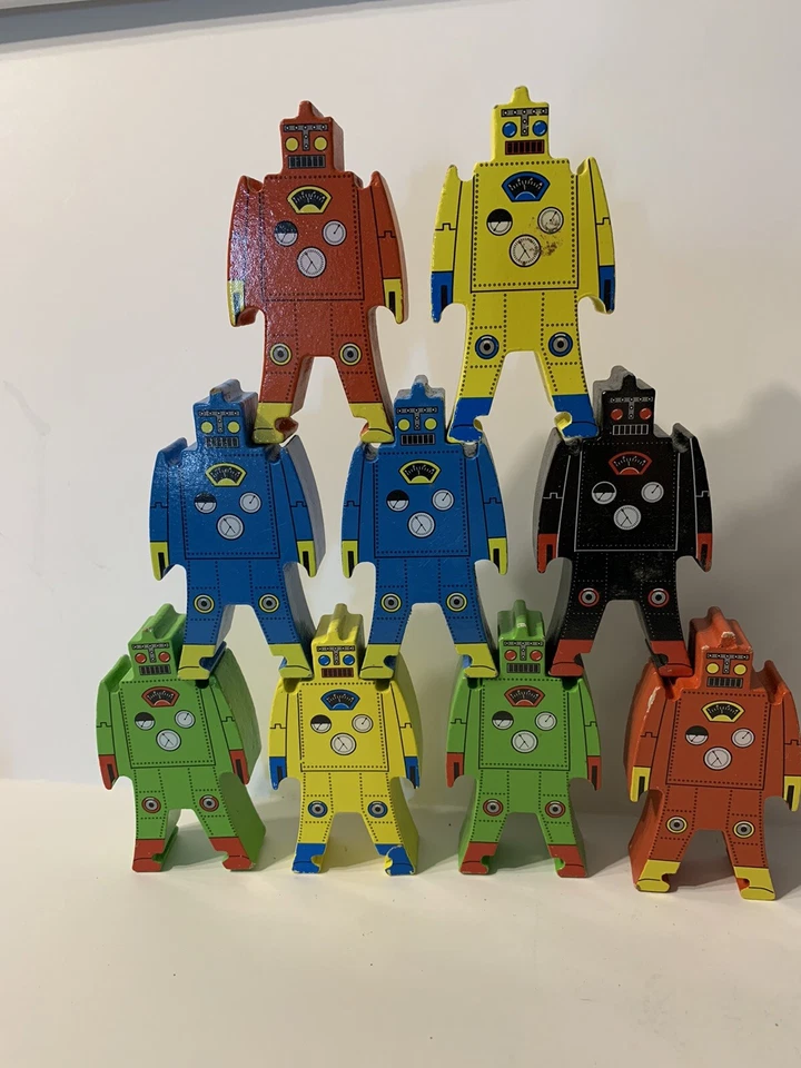 Vintage Robot Building Blocks, Set Of 9 - Image 2 of 4