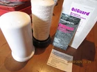 EPS 60 R "OILGUARD" OIL FILTER X 2, WHITE, MADE IN U.S.A. GENUINE NEW OLD STOCK.