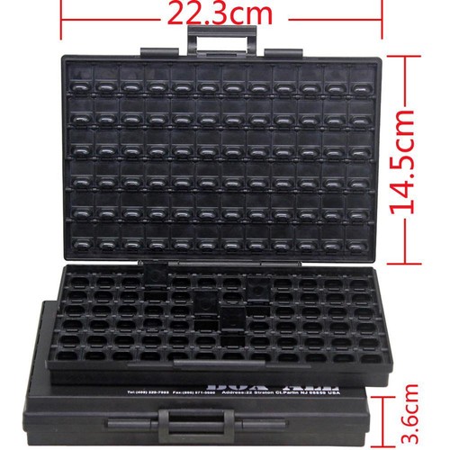 2pcs AidTek ESD safe SMD IC Chips Organizer anti-statics enclosure BOX-ALL-AS - Picture 4 of 9