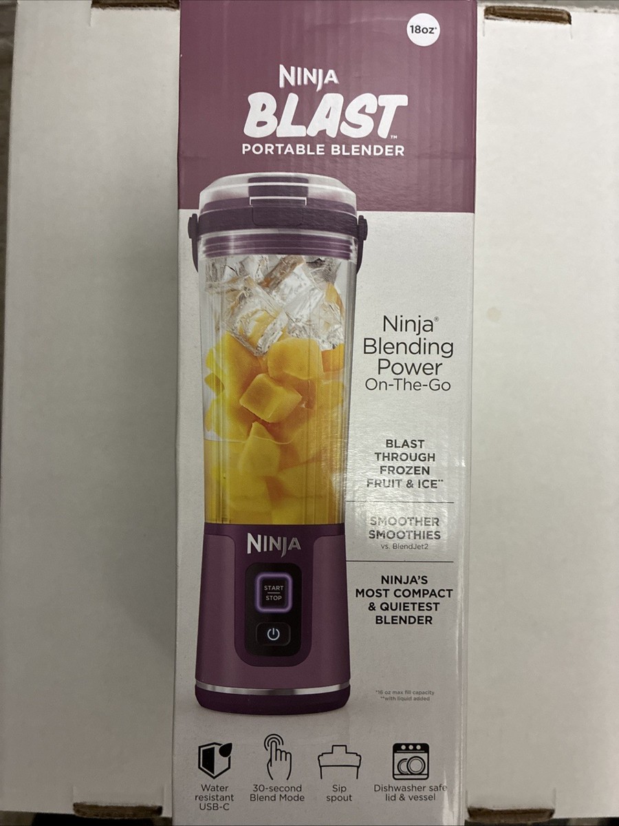 Ninja BLAST ポータブルブレンダー パープル Ninja Blast Countertop Portable Blender in Passion Fruit
