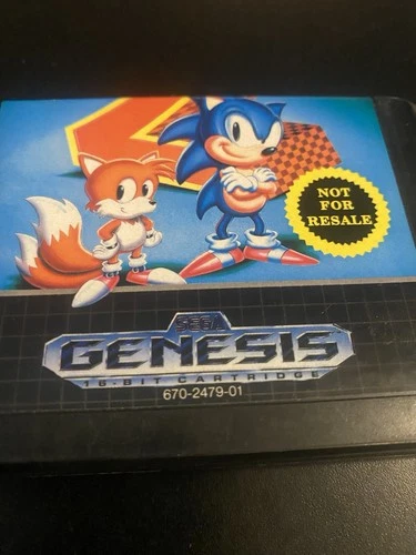 Sonic the Hedgehog 2 Sega Genesis 1992 Cartridge Only No Case Vintage Game VTG