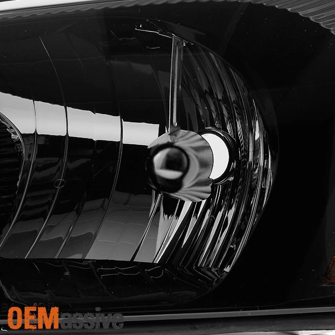 Fit 04-08 庞蒂亚克大奖赛黑色烟熏车头灯前灯替换件 — 第 3/4 张图片