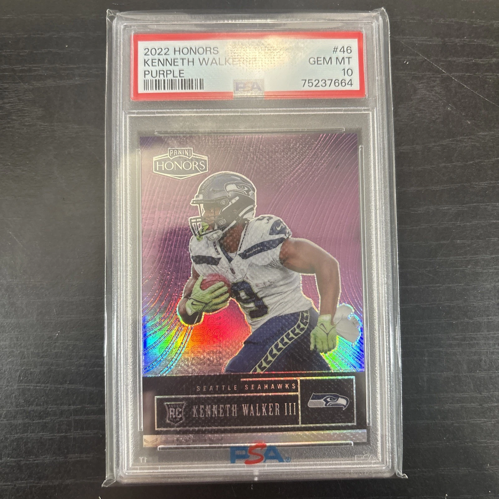 Kenneth Walker III Panini Honors #46 Purple