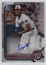 2022 Bowman Draft Chrome Pick Refractor 137/499 Trey Lipscomb #CDA-TLB Auto 0w47