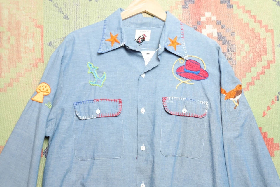 Camisa Big Mac Bordada Vintage Cambray Grande Años 70 Ribete Boho Foto 2 de 4
