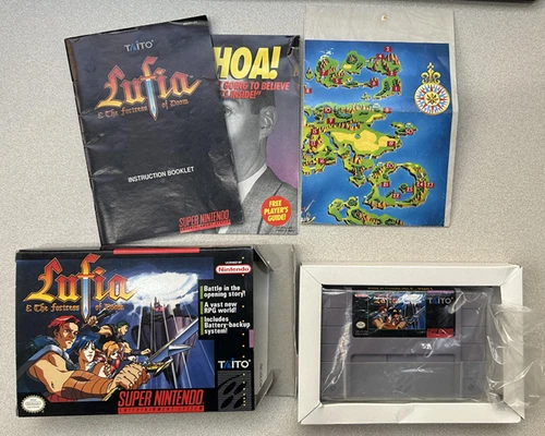 Lufia And The Fortress Of Doom Super Nintendo SNES Complete Box Manual Map