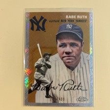 2023 Topps Chrome Platinum Anniversary - Babe Ruth #312 Topps Refractor /499