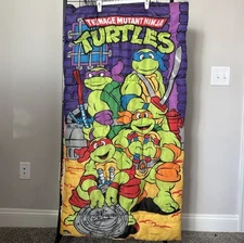 1990 TMNT Teenage Mutant Ninja Turtles Sleeping Bag Mirage Studios Vintage