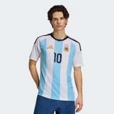 AAdidas Argentina 26 Home Messi Fan Jersey White Blue Size L (NWT)