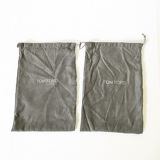 Tom Ford Gray Sueded Drawstring Dust Bags 2 pcs Lined 14.5 x 9.5 inches