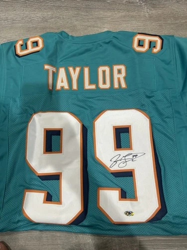 Jason Taylor Signed Miami Dolphins Jersey Autographed NFL HOF (No COA)