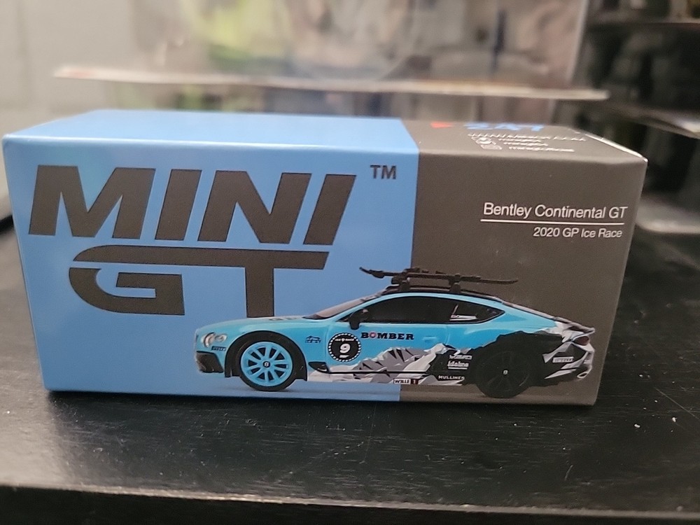Mini GT 1:64 2020 Bentley Continental GT Blue GP Ice Race Model #247  