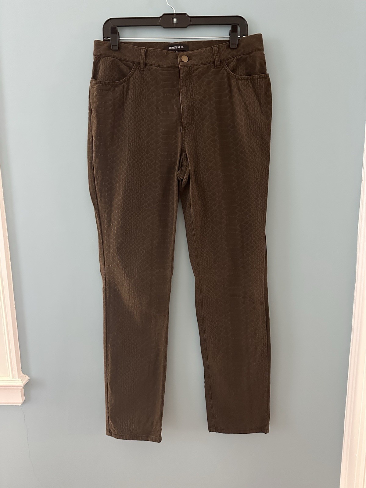 Lafayette 148 Python Snake Print Brown Pants -siz… - image 5