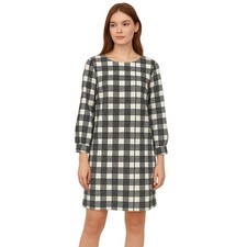 VKY & CO Dress Size LG Dress Black White Gingham Shift Dress Classic Retro Mod