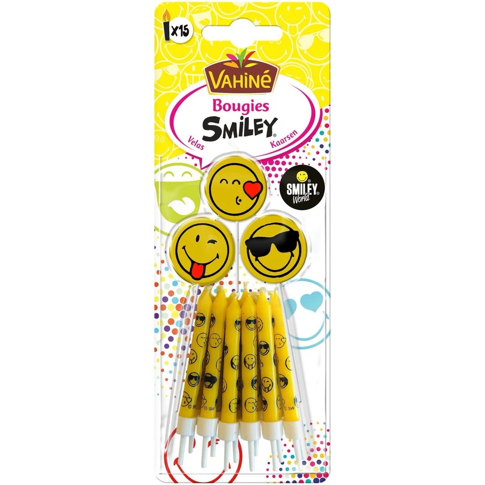 VAHINE bougie smiley pour gâteau d'anniversaire - Photo 1/1