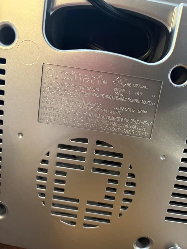 Sorvete Cuisinart Pure Indulgence 2 quartos iogurte congelado ICE30BC - Imagem 4 de 4