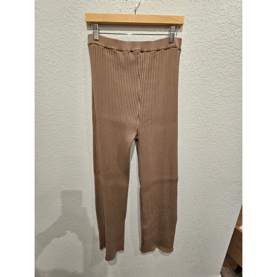 Pantalones de salón Guess de punto acanalado ancho pierna ancha para mujer XL cómodos informales estilo gris Foto 3 de 3