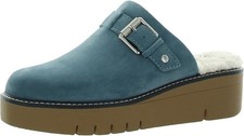 Naturalizer Women's Wayde Slip-On Suede Clog Mules Storm Blue Size 9.5M New