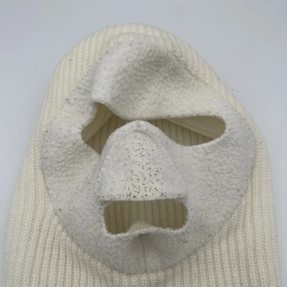 Vintage Cabela's Hunting Face Mask Balaclava Hat White Winter Camo Ski USA Made - Image 3 of 4