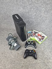 Microsoft Xbox 360 120GB HDD Black Console With 2 Controllers And Games