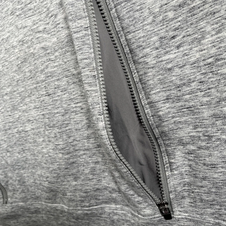 Athleta Victory Sudadera Vestido Mujer M Gris Atletismo Polar Cremallera Bolsillo Foto 3 de 4